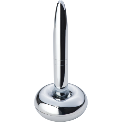 FLOATING BALL PEN with Matching Silver Chrome Base