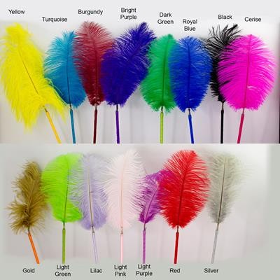 GENUINE OSTRICH FEATHER BALL PEN