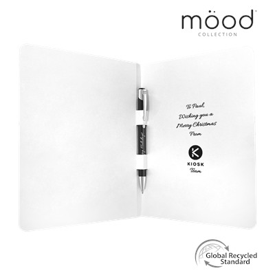GREETING CARD with Mood Softfeel Grs Recycled Ball Pen Pen
