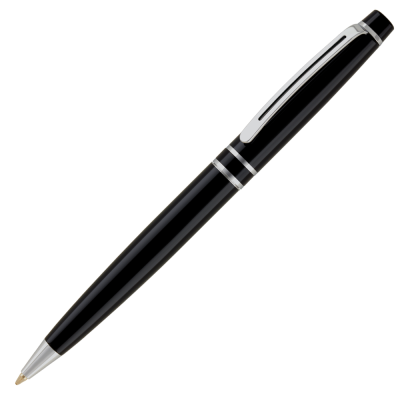 GROSVENOR METAL BALL PEN - BLACK - SILVER - PROMOTIONAL CORPORATE GIFT