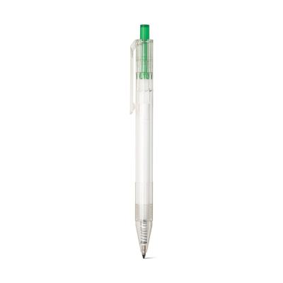 HARLAN RPET BALL PEN with Colour Button in Green