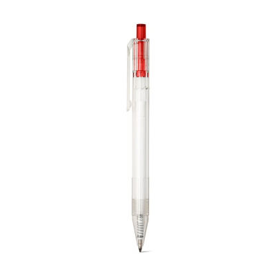 HARLAN RPET BALL PEN with Colour Button in Red