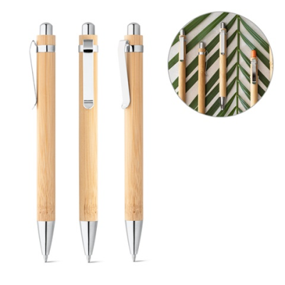 HERA BAMBOO BALL PEN with Metal Clip