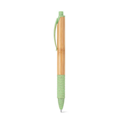 KUMA BAMBOO BALL PEN with Non-Slip Clip in Pale Green