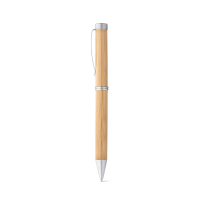 LAKE BAMBOO BALL PEN with Twist Mechanism & Metal Clip in Natural