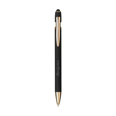 LUCA COPPER STYLUS RCS RECYCLED ALUMINIUM METAL SOFTTOUCH in Black