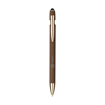 LUCA COPPER STYLUS RCS RECYCLED ALUMINIUM METAL SOFTTOUCH in Brown