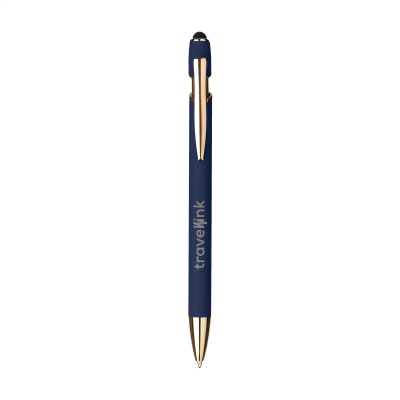 LUCA COPPER STYLUS RCS RECYCLED ALUMINIUM METAL SOFTTOUCH in Navy