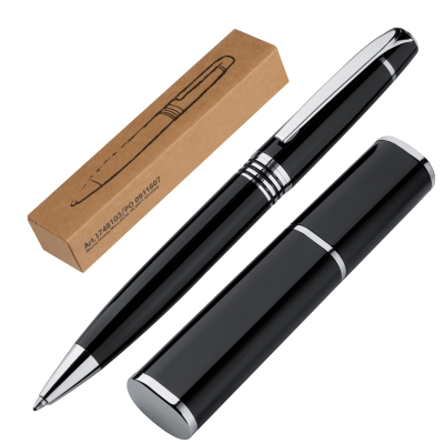 LUXURY METAL ROTATING BALL PEN in Black