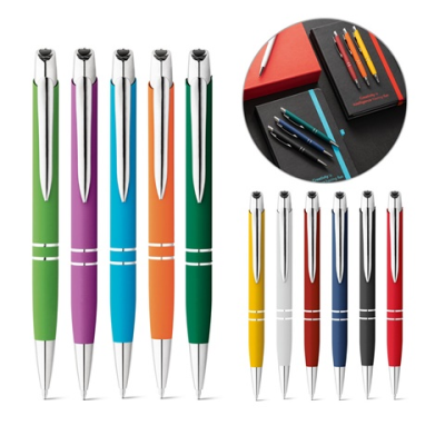 MARIETA SOFT ALUMINIUM METAL BALL PEN with Clip