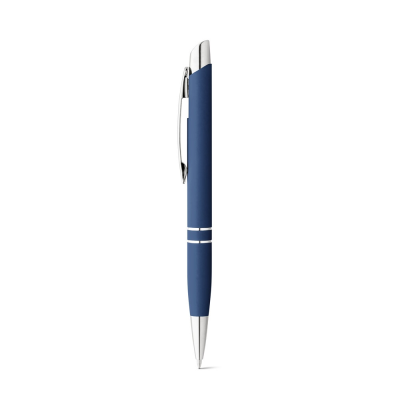 MARIETA SOFT ALUMINIUM METAL BALL PEN with Clip in Blue