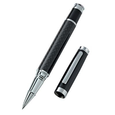 METAL ROLLERBALL PEN in Carbon Finish