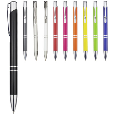 MONETA ALUMINIUM METAL CLICK BALL PEN (BLACK INK)