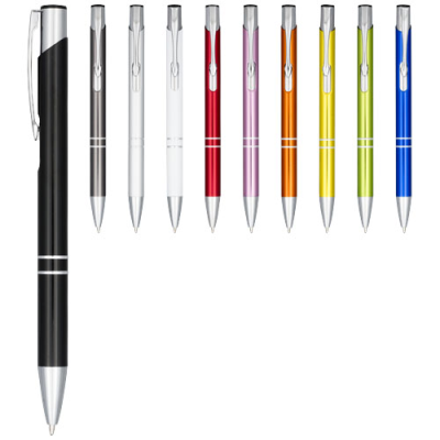 MONETA ANODIZED ALUMINIUM METAL CLICK BALL PEN (BLACK INK)