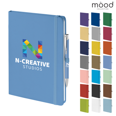 MOOD DUO A5 FSC SOFT FEEL NOTE BOOK with Ball Pen - Blue