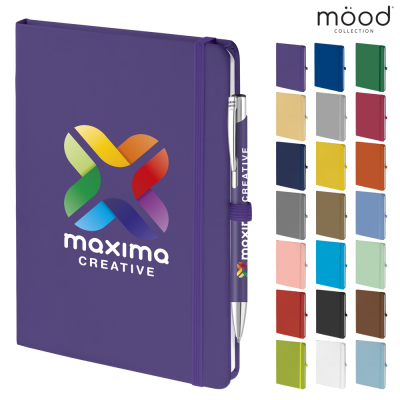 MOOD DUO A5 FSC SOFT FEEL NOTE BOOK with Ball Pen - Purple