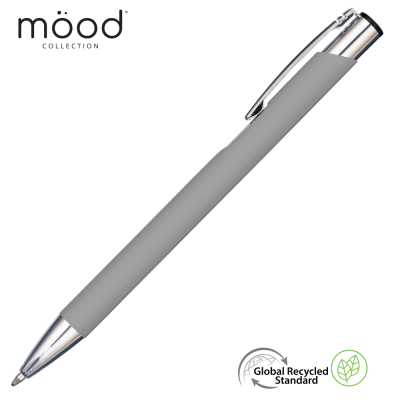 MOOD GRS RECYCLED SOFT FEEL METAL BALL PEN - COOL GREY