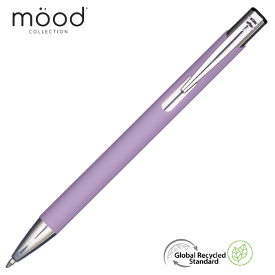 MOOD GRS RECYCLED SOFT FEEL METAL BALL PEN - PASTEL PURPLE