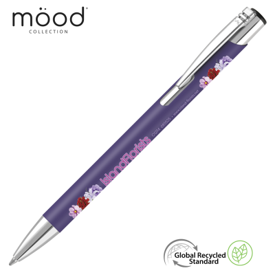 MOOD GRS RECYCLED SOFT FEEL METAL BALL PEN - PURPLE