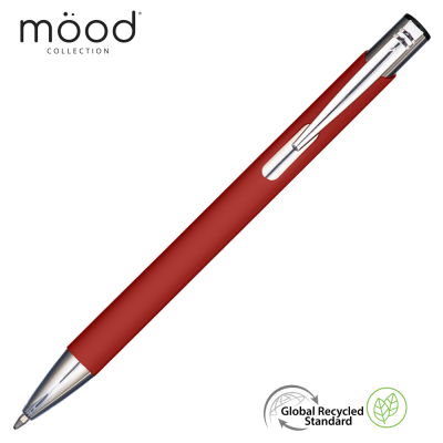 MOOD GRS RECYCLED SOFT FEEL METAL BALL PEN - RED