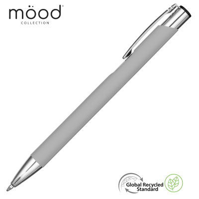 MOOD GRS RECYCLED SOFT FEEL METAL BALL PEN - SILVER