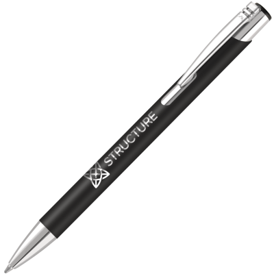 MOOD SOFT FEEL METAL BALL PEN - BLACK