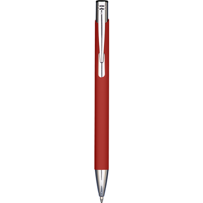 MOOD SOFT FEEL METAL BALL PEN - RED