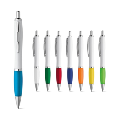 MOVE BK ABS BALL PEN with Clip & Metal Trim