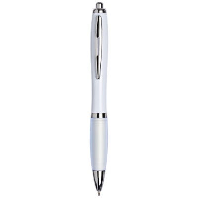 NASH BALL PEN with Colour Barrel & Grip in White