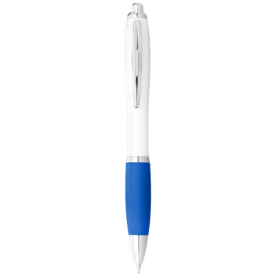 NASH BALL PEN with White Barrel & Colour Grip (Black Ink)