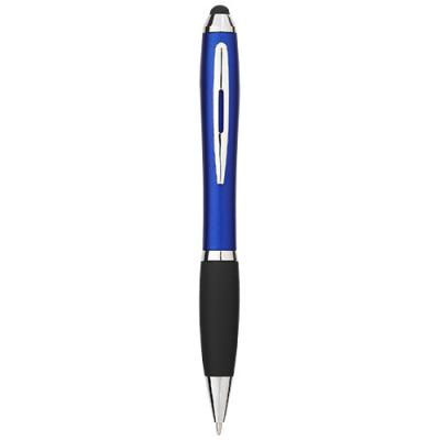 NASH COLOUR STYLUS BALL PEN with Black Grip in Royal Blue & Solid Black