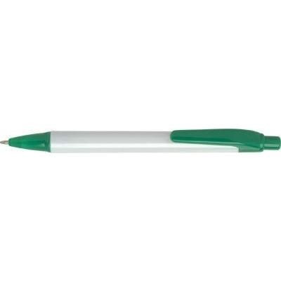 PANTHER ECO BALL PEN in White with Green Trim