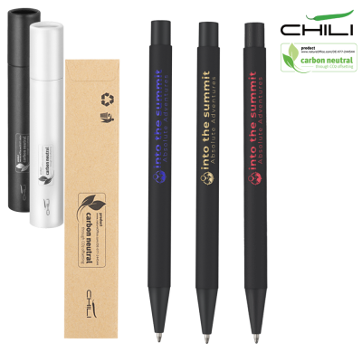 PAR NOIR SOFT FEEL RECYCLED METAL BALL PEN BY CHILI - BLACK