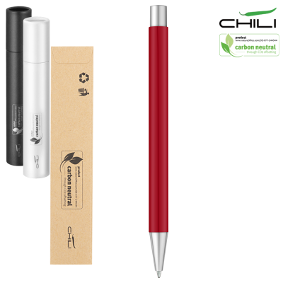 PAR SOFT FEEL RECYCLED METAL BALL PEN BY CHILI - RED - PROMOTIONAL CORPORATE GIFT