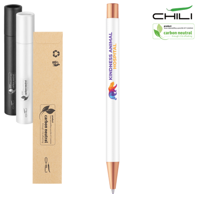 PAR SOFT FEEL ROSE GOLD METAL RECYCLED BALL PEN - WHITE - ROSE GOLD