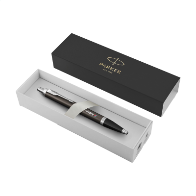 PARKER IM BALL PEN GLOSSY - BLUE INK in Silver