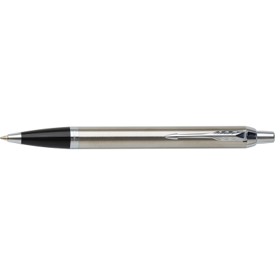 PARKER IM BRASS & SILVER CHROME ROLLERBALL PEN in Silver