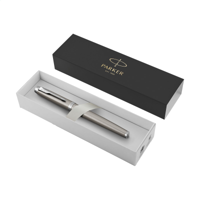 PARKER IM ROLLERBALL PEN - BLACK INK in Silver