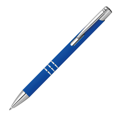 PEN with Rubber Surface in Blue - PROMOTIONAL CORPORATE GIFT