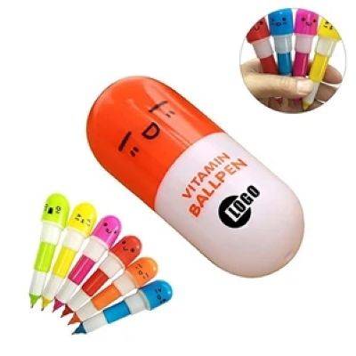 PILL SHAPE CAPSULE BALL PEN 