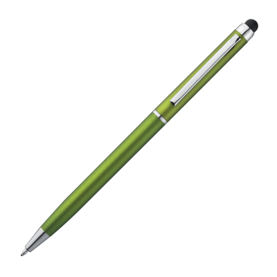 PLASTIC BALL PEN & PDA TOUCH SCREEN STYLUS in Apple Green