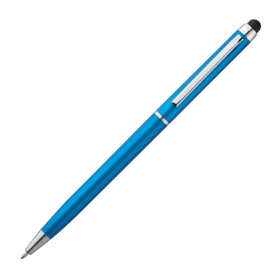 PLASTIC BALL PEN & PDA TOUCH SCREEN STYLUS in Light Blue - PROMOTIONAL CORPORATE GIFT