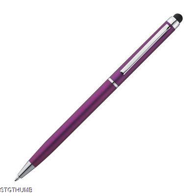 PLASTIC BALL PEN & PDA TOUCH SCREEN STYLUS in Violet