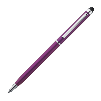 PLASTIC BALL PEN & PDA TOUCH SCREEN STYLUS in Violet