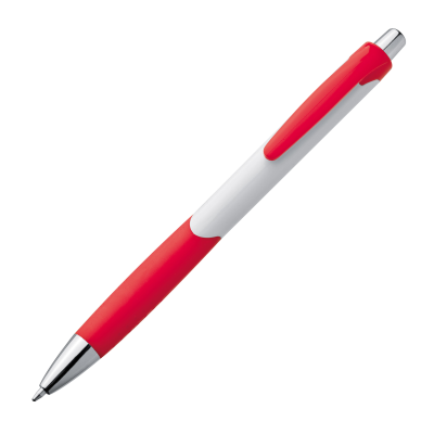 PLASTIC BALL PEN in White & Red