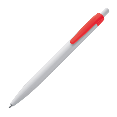 PLASTIC BALL PEN in White & Red