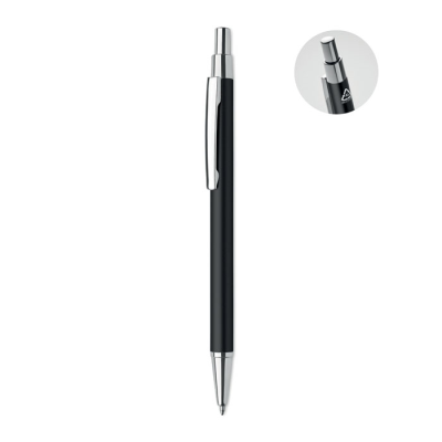 RECYCLED ALUMINIUM METAL BALL PEN in Black