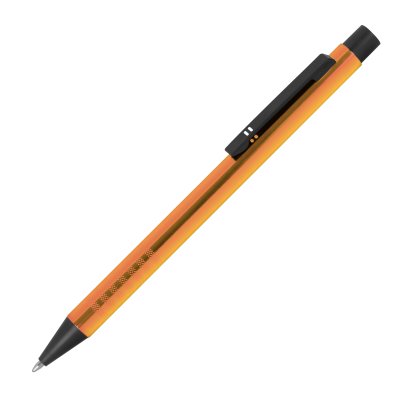 RETRACTABLE BALL PEN MADE OF METAL in Orange