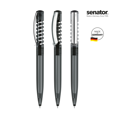 SENATOR® NEW SPRING CLEAR TRANSPARENT with Metal Clip Push Ball Pen