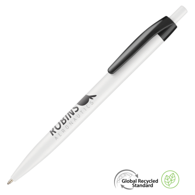 SUPERSAVER CLICK GRS RECYCLED PLASTIC BALL PEN - BLACK